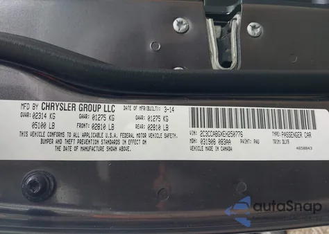 2014 Chrysler 300 300S из США, поврежденный, VIN 2C3CCABGXEH250776